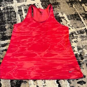 Nike Women’s Bright Red Patterned Racerback Tank
